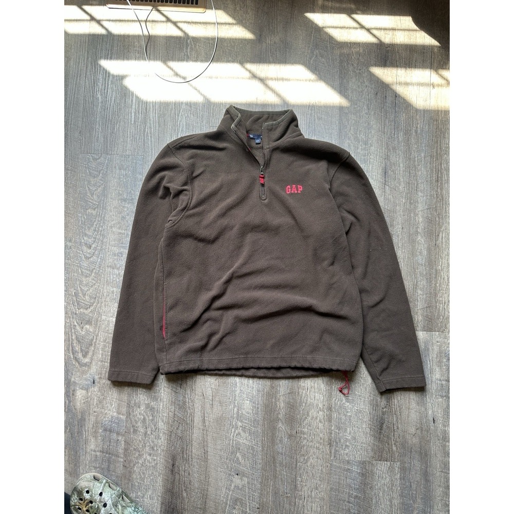 Gap Brown Quarter Zip Men's Large Y2K Vintage Like Grim